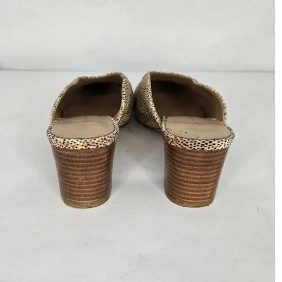 Anthropologie Animal Print Velvet Heeled Mules size 40 - Picture 5 of 6